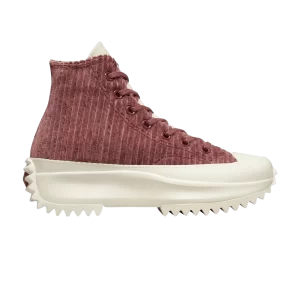 Converse Run Star Hike Platform High 'Striped Knit' Baskets Vin foncé/Selle/Aigrette A03252C