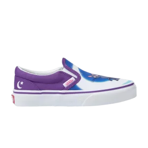 Vans Sailor Moon x Classic Slip-On Baskets 'Pretty Guardian' pour Enfants Bleu/Violet VN0A7Q5G5RH