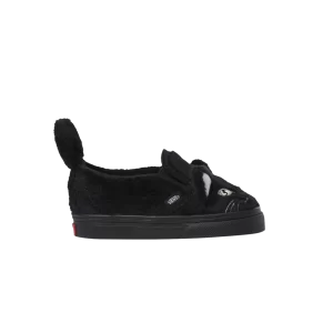 Vans Slip-On Velcro Baskets « Cat » pour tout-petits Noir/Blanc VN0A4VJL6BT
