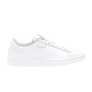 Baskets Puma Smash v2 Leather Big Kid 'Triple White 'Blanc/Blanc 365170 02