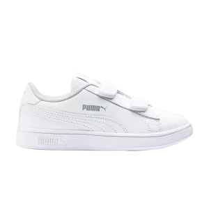 Baskets Puma Smash v2 Leather Little Kid 'Triple White 'Blanc/Blanc 365173 02