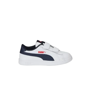 Baskets Puma Smash v2 Leather Little Kid 'White Peacoat' Blanc/Picoate/Rouge High Risk 365173 37