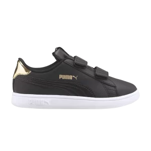 Baskets Puma Smash v2 Little Kid 'Mirror Metallic – Black Team Gold 'Noir/Noir/Or Team 383766 02