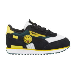 Puma SmileyWorld x Future Rider Little Kid 'Black Vibrant Yellow' Baskets Noir/Blanc/Jaune vif 386135 01