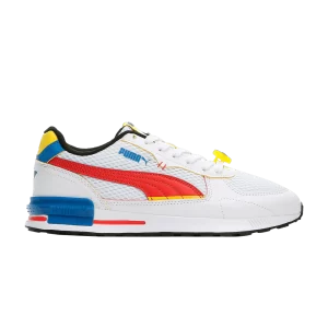 Puma SmileyWorld x Graviton Big Kid 'Blanc High Risk Red' Baskets Blanc/High Risk Rouge/Jaune vif/Royal 384491 01