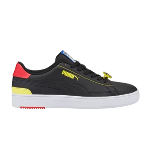 Puma SmileyWorld x Serve Pro Big Kid 'Black Vibrant Yellow' Baskets Noir/Bleu Royal/Rouge à haut risque/Jaune vif 384488 02