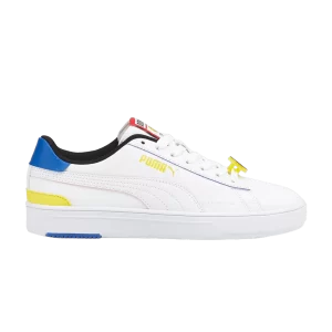 Puma SmileyWorld x Serve Pro Big Kid 'White Vibrant Yellow' Baskets Blanc/Rouge à risque élevé/Bleu royal/Jaune vif 384488 01