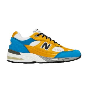 New Balance Sneakersnstuff x 991 Made in England 'Bleu Jaune' Jaune/Bleu/Blanc/Gris M991EF