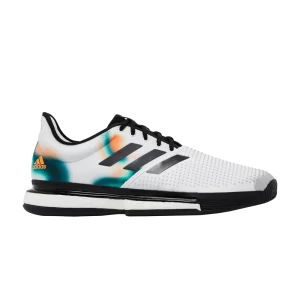 Baskets adidas SoleCourt 'Blanc Noir Argent Métallique' Blanc Nuage/Noir/Argent Métallique GX9065