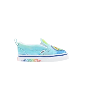 Vans SpongeBob SquarePants x Slip-On Velcro Baskets 'Imaginaaation' pour tout-petits Bleu/Multicolore VN000UBSZAW
