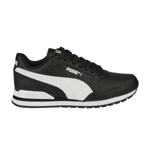 Baskets Puma ST Runner v3 Leather Jr 'Noir Blanc 'Noir/Blanc 384904 08