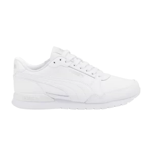 Baskets Puma ST Runner v3 Leather Jr 'Triple White 'Blanc/Blanc 384904 02