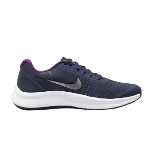 Nike Star Runner 3 GS 'Midnight Navy Vivid Purple' Midnight Navy/Vivid Violet/Métallique Argent DA2776 404