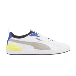 Puma Suede Bloc 'White Silver Blue' Baskets Blanc/Argent 380705 06