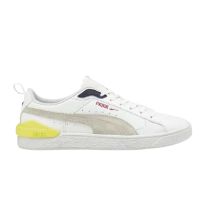 Puma Suede Bloc 'White Yellow Pear' Baskets Blanc/Jaune Poire 380705 01
