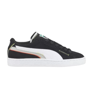 Puma Suede Jr 'Displaced - Black Harbor Mist' Baskets Noir/Blanc/Fog Harbor 384496 03