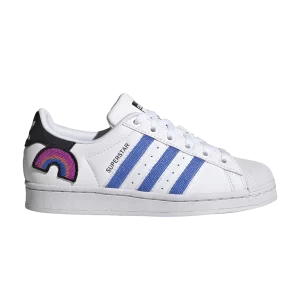 Baskets adidas Superstar Big Kid 'Rainbow Decal' Blanc Nuage/Bleu Pulse/Pantone GV8978