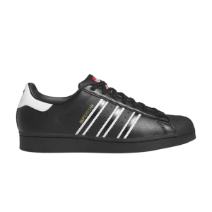 Baskets adidas Superstar 'Black White' Noir/Blanc Nuage/Team Power Rouge GX9877