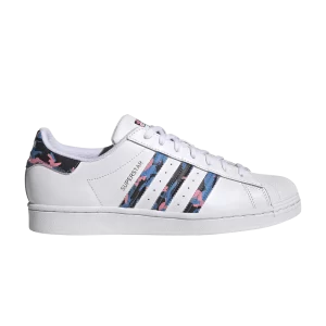 Baskets adidas Superstar 'Blue Pink Camo Stripes' Nuage blanc/Wonder Steel/Nuage blanc GX1934