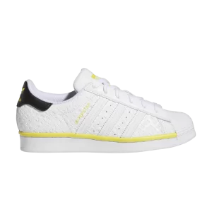 Baskets adidas Superstar J '3 Stripe Life' Nuage blanc/Nuage blanc/Faisceau jaune FZ6255