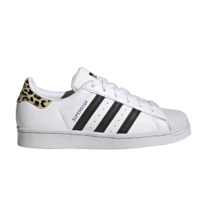 Baskets adidas Superstar J 'Cheetah' Blanc Nuage/Noir/Bleu GW4062