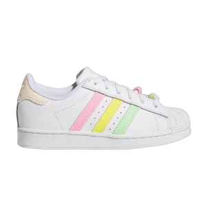 adidas Superstar Little Kid 'Cloud White Beam' Baskets Blanc Nuage/Orange Bliss/Ray HP7885