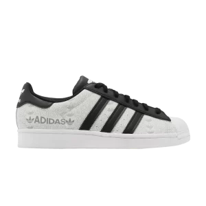 adidas Superstar 'Reflective Allover Logo' - Blanc Noir Chaussures blanc/noir/gris deux GW7254