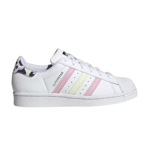 adidas Superstar 'White Floral' Baskets Blanc Nuage/Presque Citron Vert/Vrai Rose GY3330
