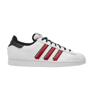 Baskets adidas Superstar 'White Vivid Red' Blanc Nuage/Rouge Vif/Jaune Ensoleillé GX6026