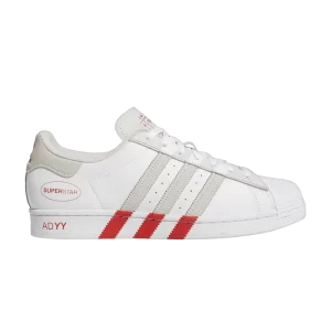 adidas Superstar 'White Vivid Red' Baskets Blanc Nuage/Gris Un/Rouge Vif GY0995
