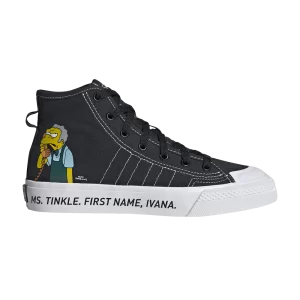 adidas The Simpsons x Nizza Hi RF J 'Pranks On Moe' Baskets Couleur noire/Couleur noire/Blanc nuage GZ3538