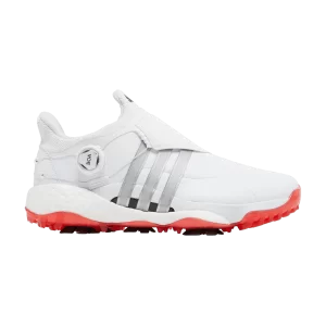 adidas Tour 360 22 BOA Golf 'White Silver Metallic' Blanc Nuage/Argent Métallique/Rouge Vif GY5337