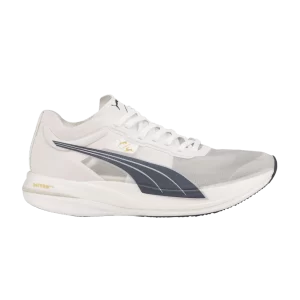 Puma Tracksmith x Deviate Nitro Elite Racer 'White Peacoat' Blanc/Picoat/Or Team 377272 01