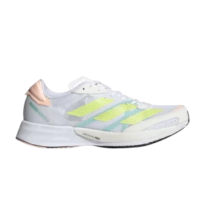 adidas Wmns Adizero Adios 6 'White Pulse Lime' Baskets Blanc Nuage/Lime Pulse/Orange Flash of Light GY0910