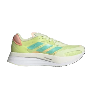 adidas Wmns Adizero Boston 10 'Almost Lime Mint Rush' Baskets Presque Lime/Mint Fever/Orange Flash of Light GY0906
