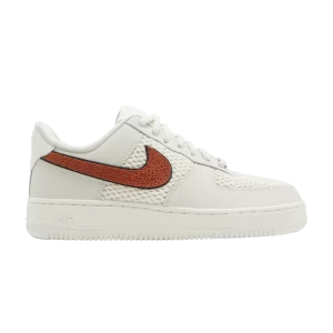 Nike Wmns Air Force 1 'Basketball Leather' Baskets Voile/Noir/Argent Métallique/Blond Foncé DZ5228 100