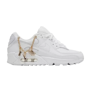 Nike Wmns Air Max 90 Premium 'Lucky Charms' Baskets Blanc/Or Métallique/Blanc DH0569 100