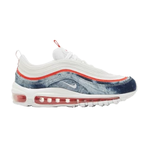 Nike Wmns Air Max 97 'Washed Denim' Baskets Multicolore/Rouge Habanero/Voile/Blanc DV2180 900
