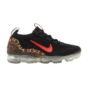 Nike Wmns Air Vapormax 2021 Flyknit 'Leopard' Noir/Praline/Tan britannique clair/Rouge Habanero DH4090 001