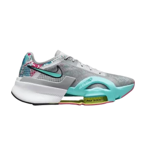 Nike Wmns Air Zoom SuperRep 3 'Graffiti Graphics' Gris fumée clair/Poussière de photons/Pinsicle/Turquoise dynamique DQ0303 001