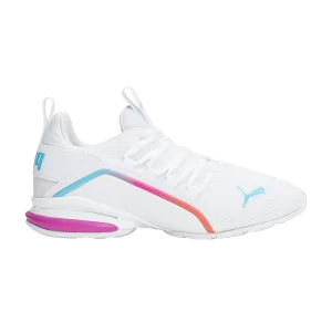 Puma Wmns Axelion 'Light Fade' Baskets Blanc/Bleu Atoll 377323 01
