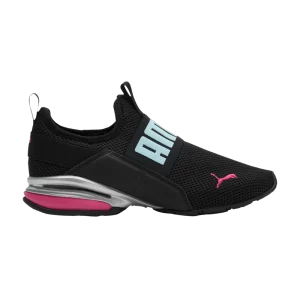 Baskets Puma Wmns Axelion Slip-On 'Black Bright Rose 'Noir/Gulf Stream/Bright Rose 377543 01