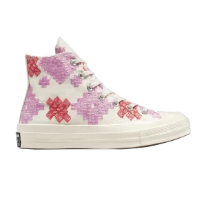Converse Wmns Chuck 70 High 'Bright Broderie' Baskets Egret/Au-delà du rose/Rouge doux A02183C