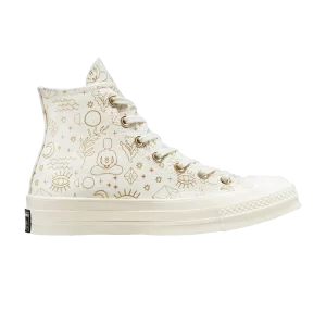 Converse Wmns Chuck 70 High 'Golden Elements' Baskets Egret/Or clair/Noir A02207C