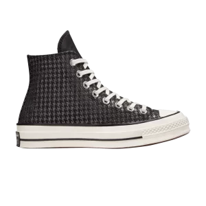 Baskets Converse Wmns Chuck 70 High 'Houndstooth Shine – Noir 'Noir/Argent/Aigrette A04277C
