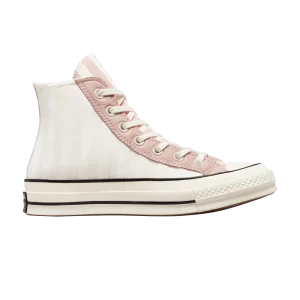 Converse Wmns Chuck 70 Rayé High 'Terry Cloth' Baskets Egret/Argile rose/Noir 572701C