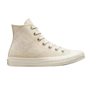 Converse Wmns Chuck Taylor All Star High 'Embroidered Floral – Ivory' Baskets Ivoire naturel/Aigrette/Blanc A02074F