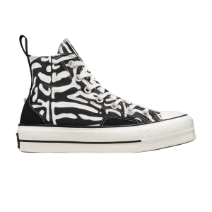 Converse Wmns Chuck Taylor All Star Lift Platform High 'Animal Mix' Baskets Noir/Aigrette/Aigrette A03713C