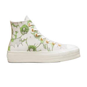 Converse Wmns Chuck Taylor All Star Lift Platform High 'Crafted Florals' Baskets Sable du désert/Lime Rave/Aigrette A00652C