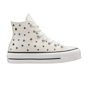 Baskets Converse Wmns Chuck Taylor All Star Lift Platform High 'Embroidered Stars – Egret 'Egret/Noir/Moonstone violet A03724C